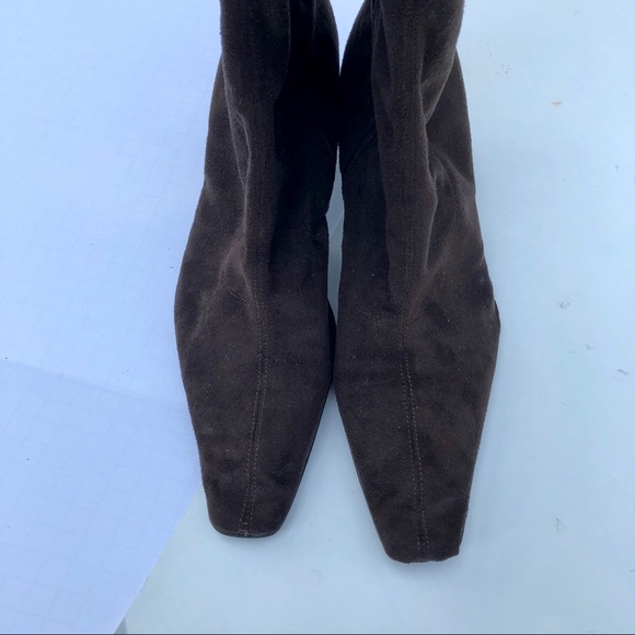 Made in Italy Brown Suede Heeled Boots - Picture 3 of 4